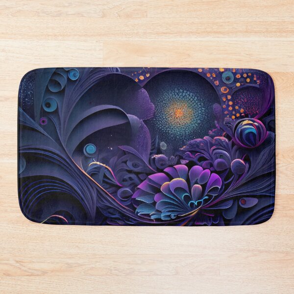 Item preview, Alien Bloom: Galactic Purple & Gold Fractal Flora designed and sold by ShadowAndSlate.