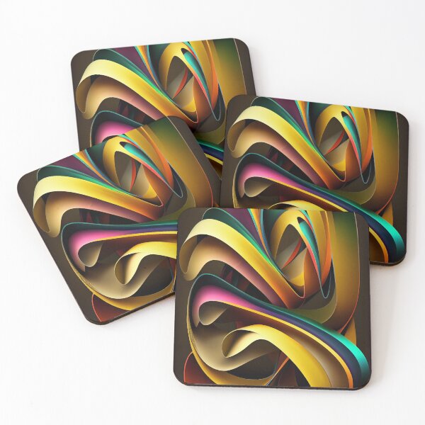 Item preview, Vivid Momentum: Abstract Spiraling Ribbons designed and sold by ShadowAndSlate.