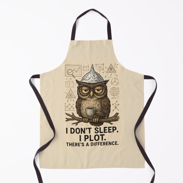 Item preview, I Don’t Sleep. I Plot – Conspiracy Owl Humor designed and sold by A Sinister Sly.
