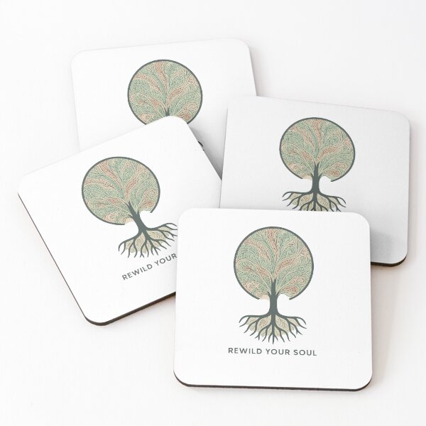 Item preview, Rewild Your Soul – Stylized Tree of Life Eco Spirituality Art designed and sold by HellRaiserMW.