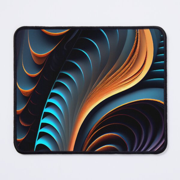 Item preview, Luminous Currents: Abstract Aqua & Orange Wave designed and sold by ShadowAndSlate.
