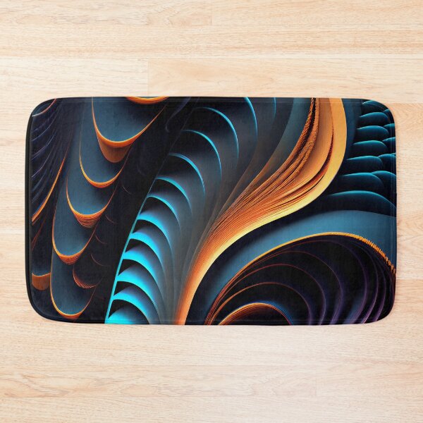 Item preview, Luminous Currents: Abstract Aqua & Orange Wave designed and sold by ShadowAndSlate.