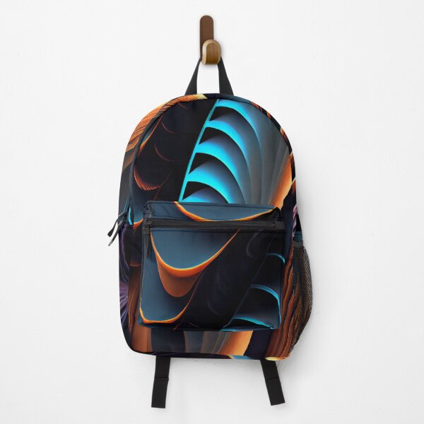 Item preview, Luminous Currents: Abstract Aqua & Orange Wave designed and sold by ShadowAndSlate.