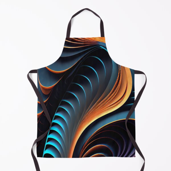 Item preview, Luminous Currents: Abstract Aqua & Orange Wave designed and sold by ShadowAndSlate.