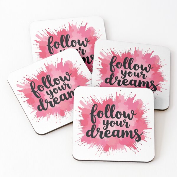 Item preview, Vibrant Pinkcolor "Follow Your Dreams" Art designed and sold by GRITMOOD.