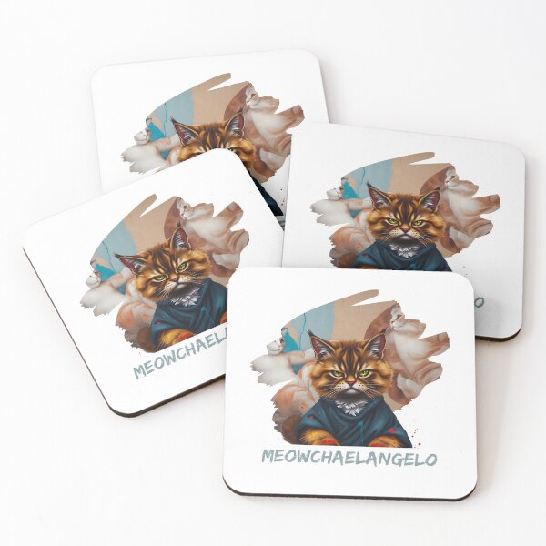 Item preview, Meowchaelangelo | Renaissance Cat Meme for Purrfectly Classic Tastes designed and sold by Ryldra-Art.