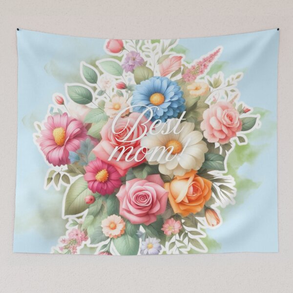 Item preview, Happy Mother’s Day! Thank you mom! Best mom! Cute greetings. Spring flowers. Special day.  designed and sold by Sugar Wisdom .