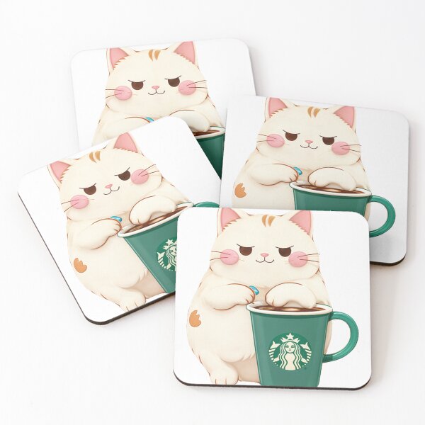 Item preview, kitty with cofee designed and sold by Krasawcew.