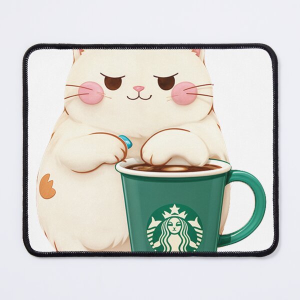 Item preview, kitty with cofee designed and sold by Krasawcew.