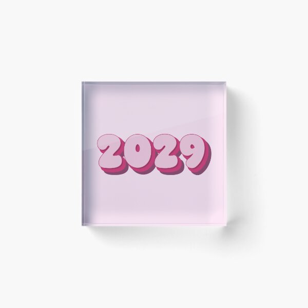 Item preview, 2029 Year - Twenty Twenty Nine - Pale Pink - Hot Pink - Magenta - Typography - Class of 2029 - New Year 2029 designed and sold by TheIconShop.