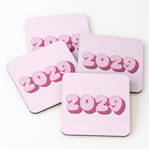 Item preview, 2029 Year - Twenty Twenty Nine - Pale Pink - Hot Pink - Magenta - Typography - Class of 2029 - New Year 2029 designed and sold by TheIconShop.