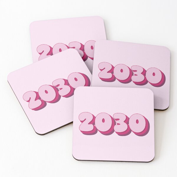 Item preview, 2030 Year - Twenty Thirty - Pale Pink - Hot Pink - Magenta - Typography  - Class of 2030 - New Year 2030 designed and sold by TheIconShop.