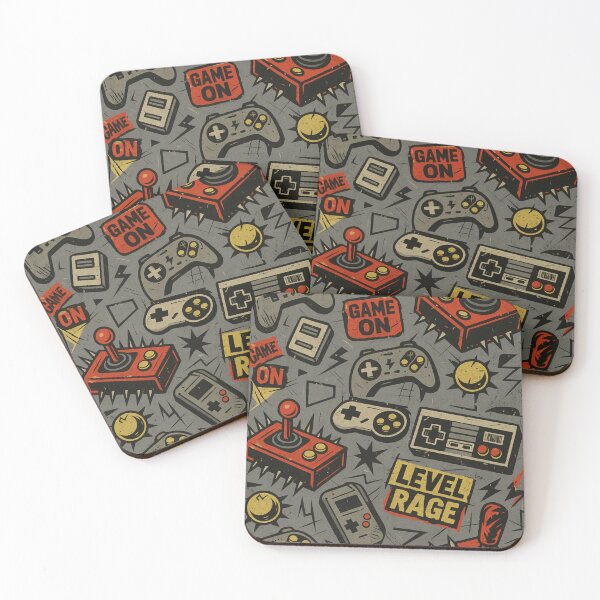 Item preview, Level Rage: Retro Gamer Pattern designed and sold by Zenvo.