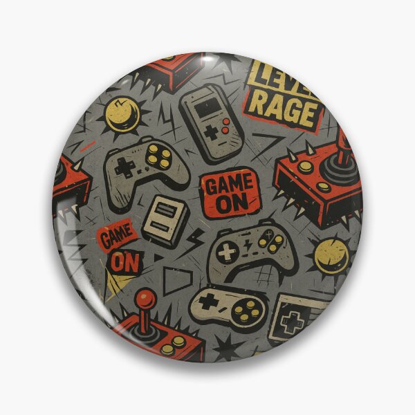 Item preview, Level Rage: Retro Gamer Pattern designed and sold by Zenvo.
