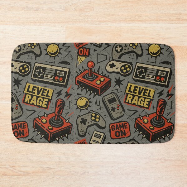 Item preview, Level Rage: Retro Gamer Pattern designed and sold by Zenvo.