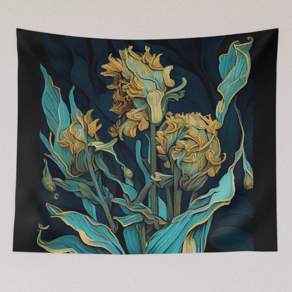 Item preview, Starry Bloom: Van Gogh Inspired Botanicals designed and sold by ShadowAndSlate.
