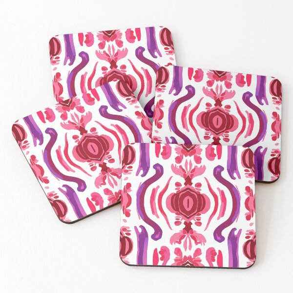 Item preview, Flora red and purple tone pattern designed and sold by Raiserdesign33.