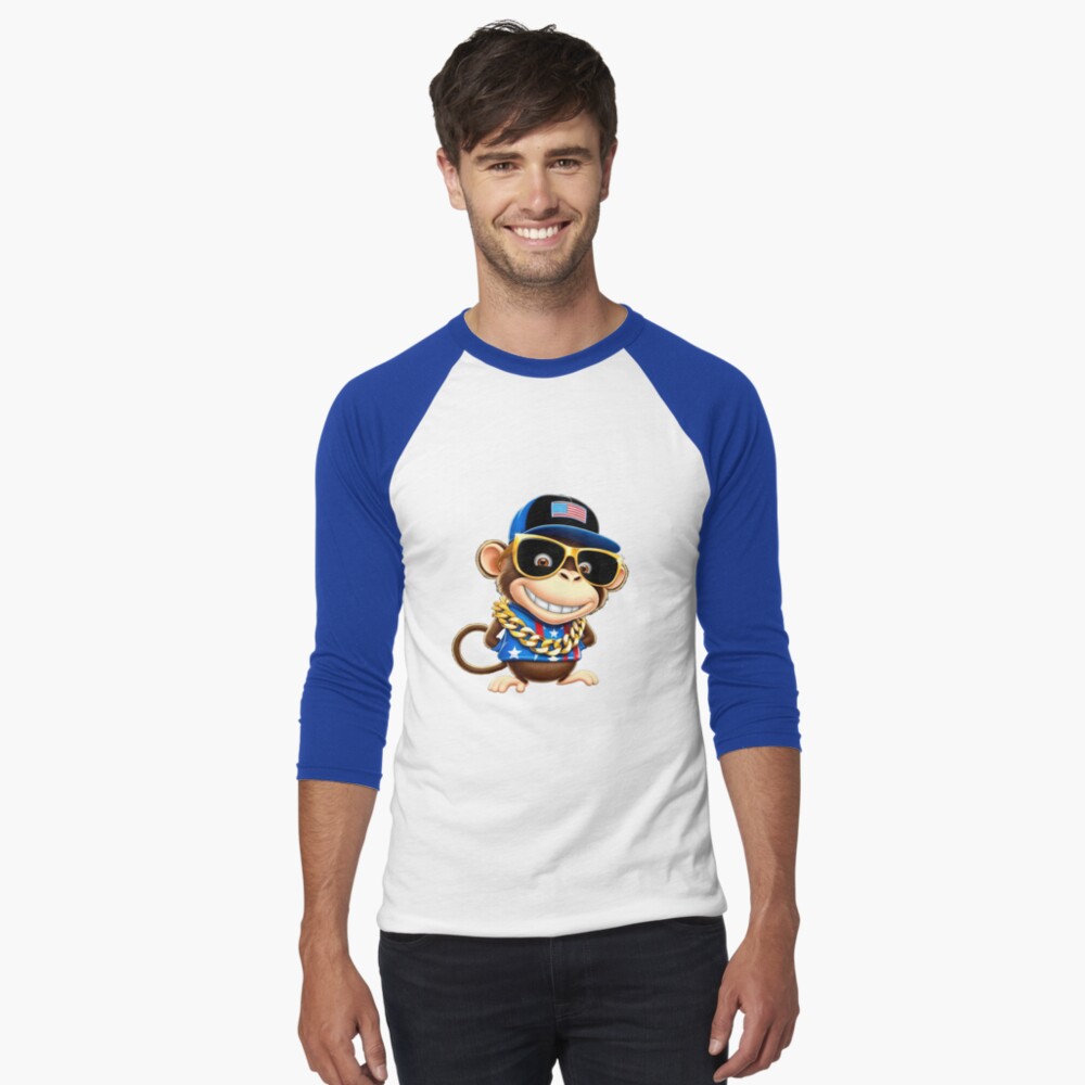 Aperçu de l'œuvre T-shirt baseball manches ¾ créée et vendue par 1onemarket.