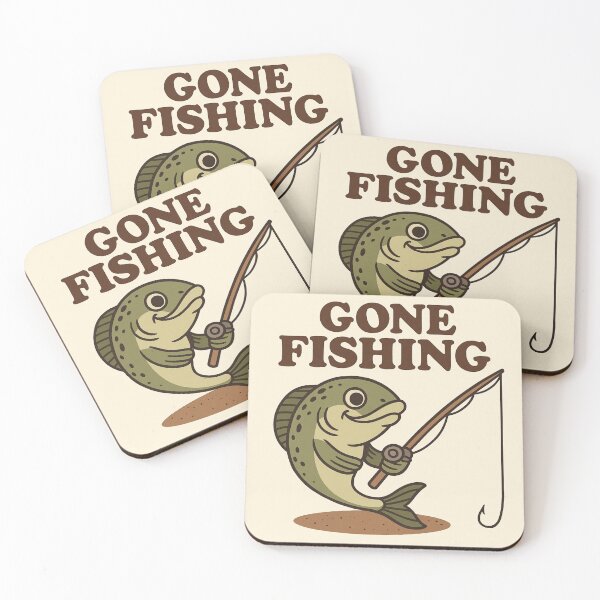 Item preview, Gone Fishing – Cute Cartoon Bass with Rod designed and sold by A Sinister Sly.