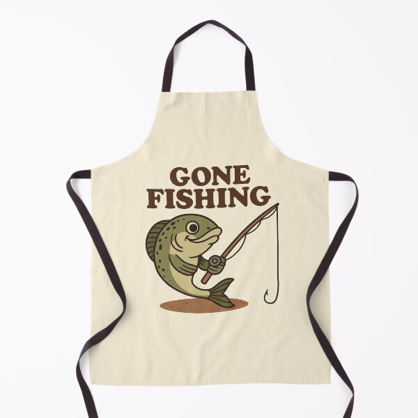Item preview, Gone Fishing – Cute Cartoon Bass with Rod designed and sold by A Sinister Sly.