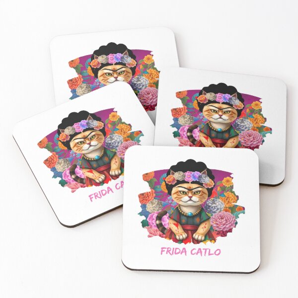 Item preview, Frida Catlo | Cat Meme Celebrating Creativity and Courage designed and sold by Ryldra-Art.