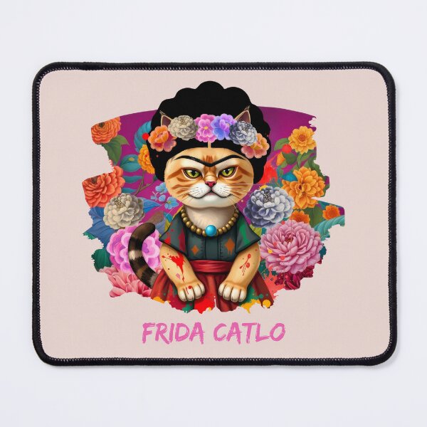 Item preview, Frida Catlo | Cat Meme Celebrating Creativity and Courage designed and sold by Ryldra-Art.