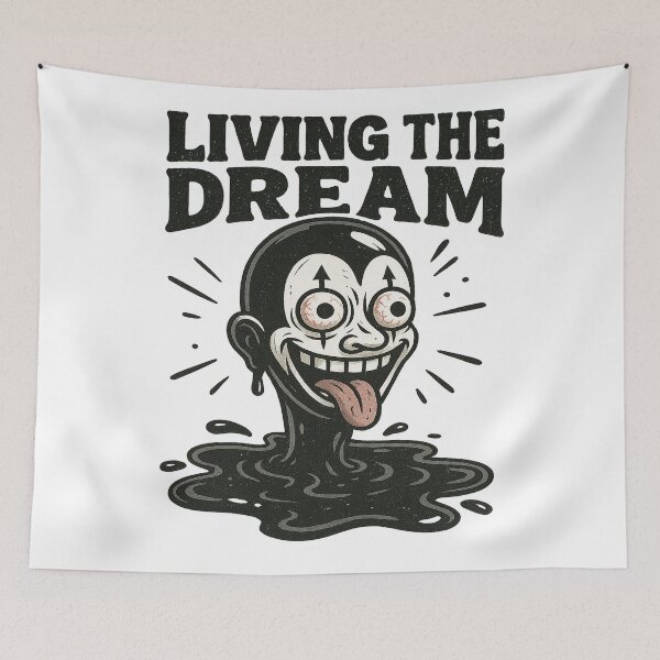 Item preview, Living the Dream – Nightmare with a Grin designed and sold by Kunst-Shirt.