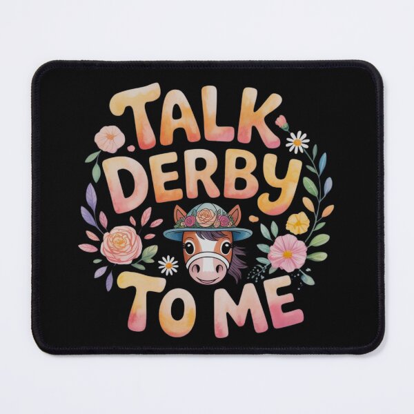 Item preview, Talk Derby to Me Funny Floral Horse designed and sold by FurrFunPrints.