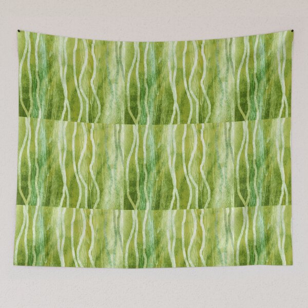 Item preview, Green Lines Seaweed Abstract III designed and sold by Irina Sztukowski.