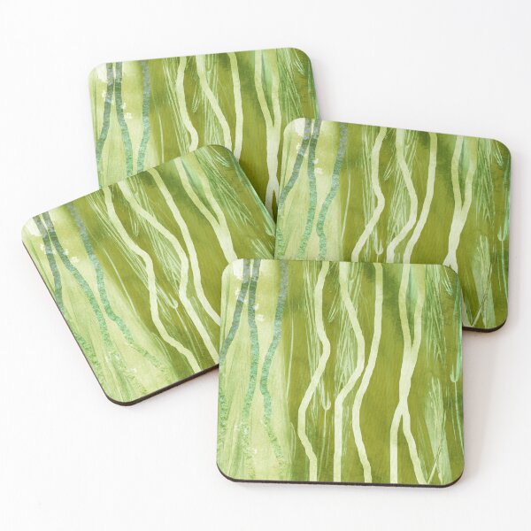 Item preview, Green Lines Seaweed Abstract IV designed and sold by Irina Sztukowski.