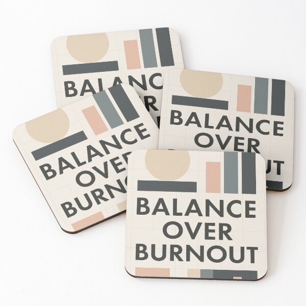 Item preview, Balance Over Burnout – Minimalist Wellness Poster designed and sold by Zenvo.