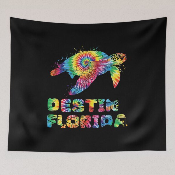 Item preview, Destin Florida Gifts – Vibrant Tie-Dye Sea Turtle Beach designed and sold by SlocifieShop.