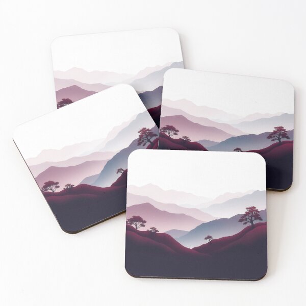 Item preview, Dreamy Gradient Hills with Silhouette Trees designed and sold by The Artfiller.