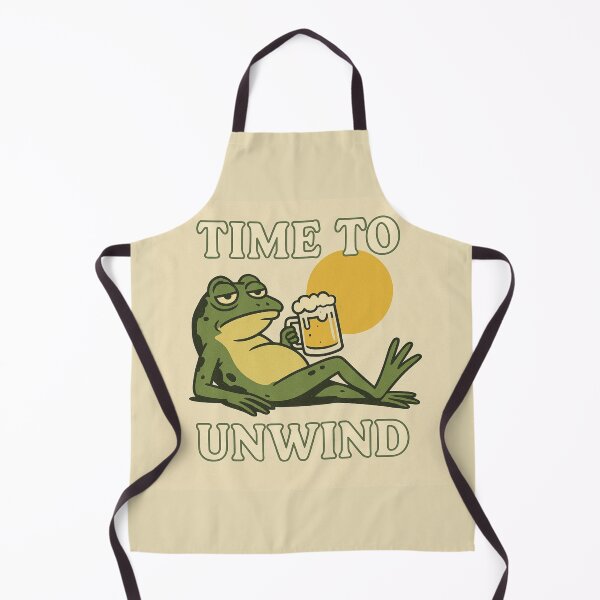 Item preview, Time to Unwind – Chill Beer Frog Humor Design designed and sold by A Sinister Sly.
