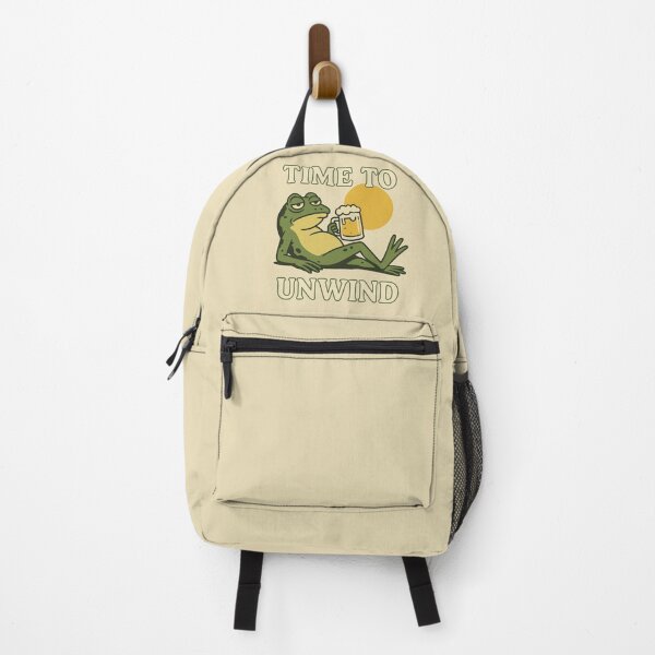 Item preview, Time to Unwind – Chill Beer Frog Humor Design designed and sold by A Sinister Sly.