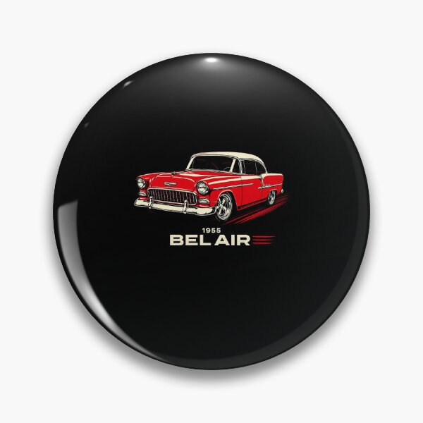 Artikelvorschau, 1955 Chevy Bel Air Rot und Weiß Klassischer Hot Rod Tribut entworfen und verkauft von TheArtOfCar.