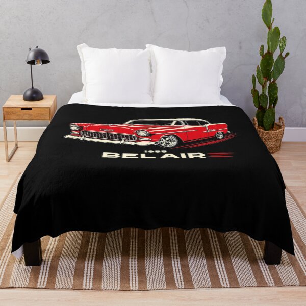 Item preview, 1955 Chevy Bel Air Red and White Classic Hot Rod Tribute designed and sold by TheArtOfCar.