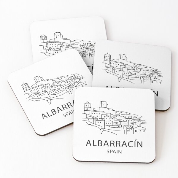 Item preview, Albarracín Spain Skyline – Minimalist Line Art Design designed and sold by pod24.
