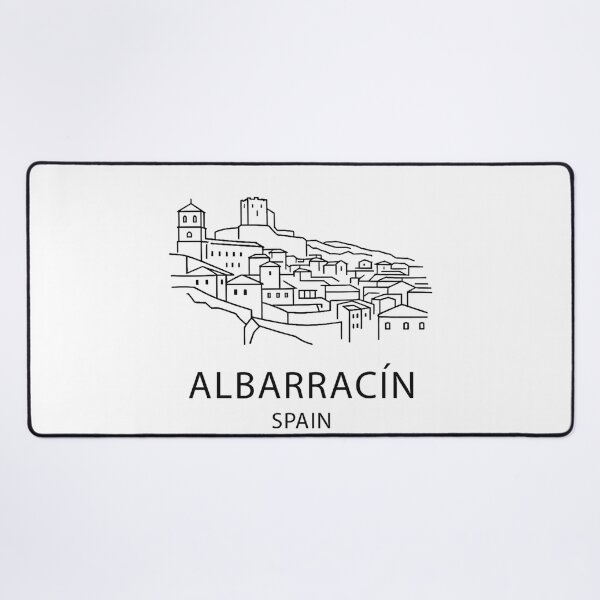 Item preview, Albarracín Spain Skyline – Minimalist Line Art Design designed and sold by pod24.