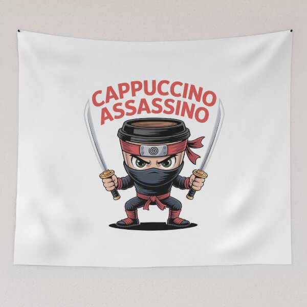 Item preview, Cappuccino Assassino Italian Brainrot Meme designed and sold by Jocksport.