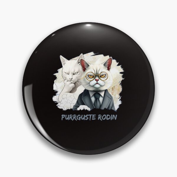 Item preview, Purrguste Rodin | Cat Thinker Meme for Deep Pawspective designed and sold by Ryldra-Art.