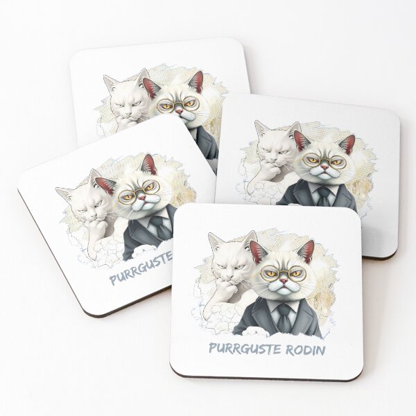 Item preview, Purrguste Rodin | Cat Thinker Meme for Deep Pawspective designed and sold by Ryldra-Art.