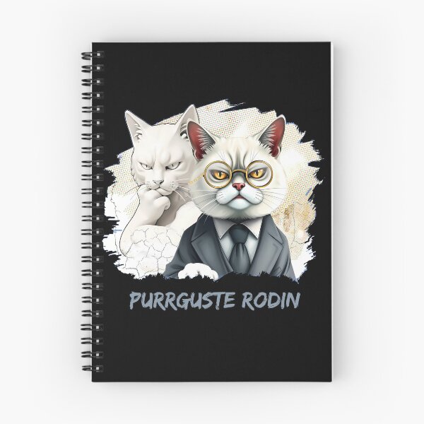 Item preview, Purrguste Rodin | Cat Thinker Meme for Deep Pawspective designed and sold by Ryldra-Art.