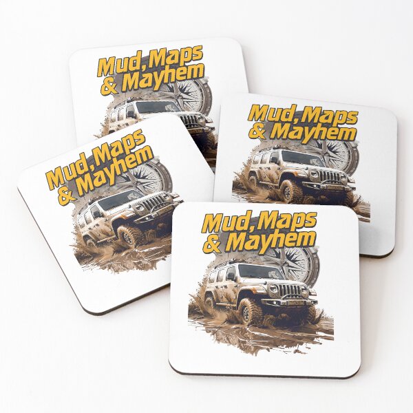 Artikelvorschau, Dynamisches Overlanding 4x4 Mudding | Schlamm, Karten & Chaos | Offroad-Abenteuer-Enthusiast entworfen und verkauft von Askews-Printing.