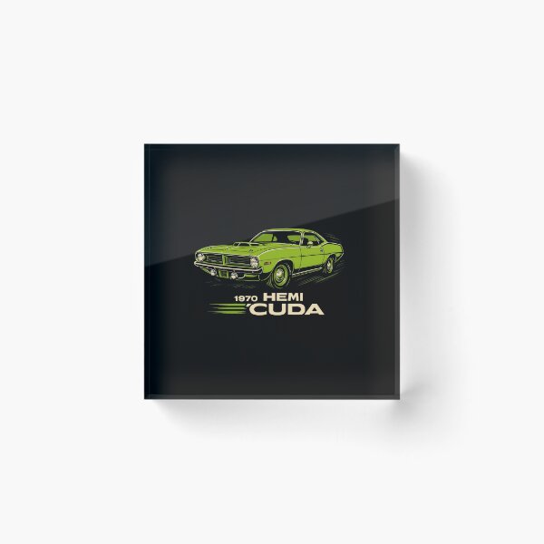 Item preview, 1970 HEMI Cuda Green Muscle Car Power Tribute designed and sold by TheArtOfCar.