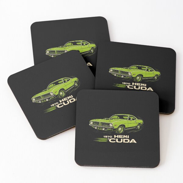 Item preview, 1970 HEMI Cuda Green Muscle Car Power Tribute designed and sold by TheArtOfCar.