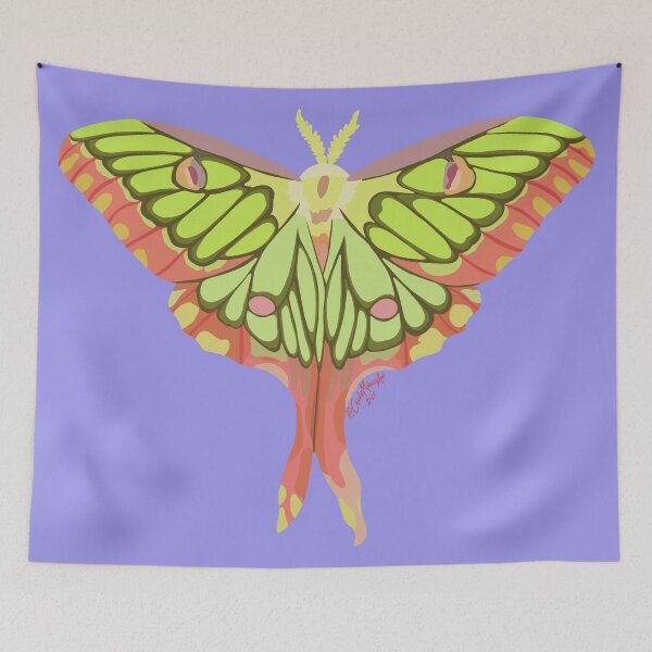 Item preview, Purple Actias Moth designed and sold by CharlieMabon.