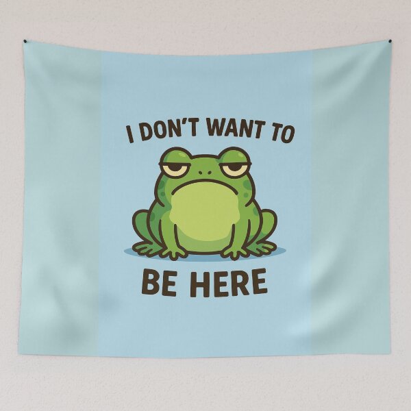 Item preview, Grumpy Frog – I Don’t Want To Be Here designed and sold by A Sinister Sly.
