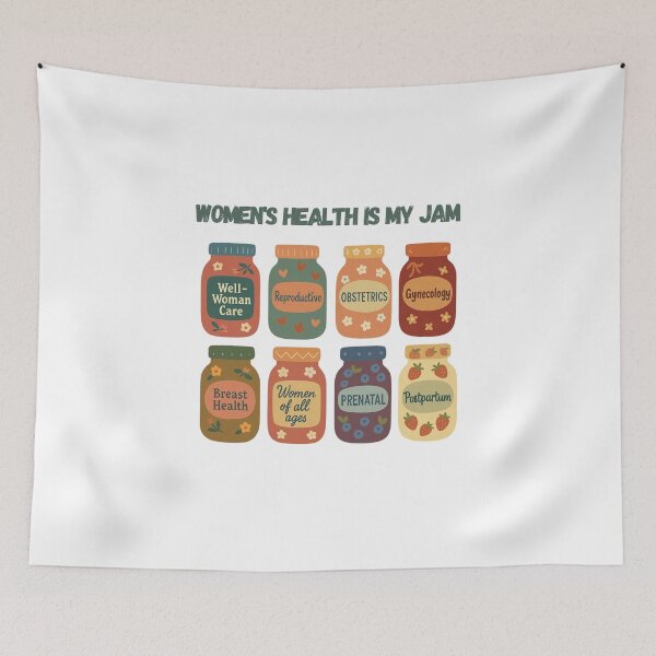 Item preview, Women’s Health Is My Jam – OB GYN, Reproductive, Prenatal, Postpartum Care designed and sold by HEI DesignPartners.