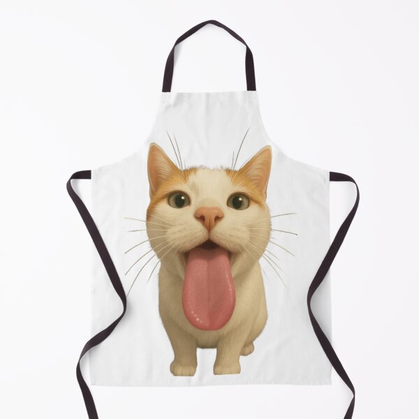Item preview, Whiskered Cat with Pink Tongue designed and sold by TeeHatch.